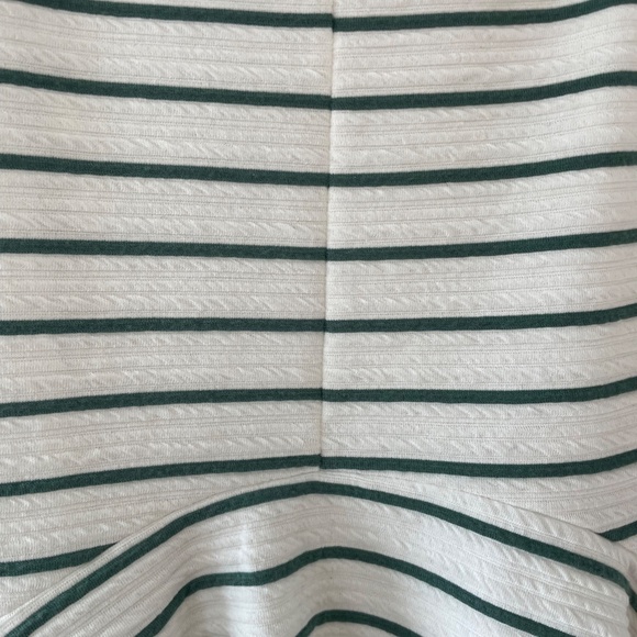 Green & White Striped Anthropologie Peplum Top - Picture 6 of 9